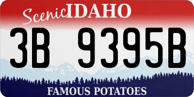 ID license plate 3B9395B