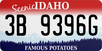 ID license plate 3B9396G