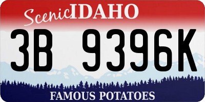 ID license plate 3B9396K
