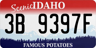 ID license plate 3B9397F