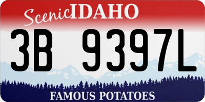 ID license plate 3B9397L