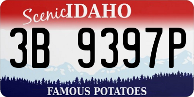 ID license plate 3B9397P