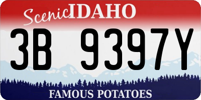 ID license plate 3B9397Y