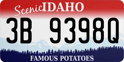 ID license plate 3B9398Q