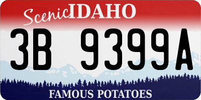 ID license plate 3B9399A