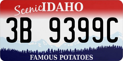 ID license plate 3B9399C
