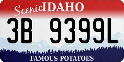 ID license plate 3B9399L