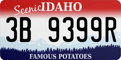 ID license plate 3B9399R