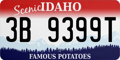 ID license plate 3B9399T