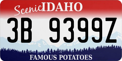 ID license plate 3B9399Z