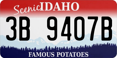 ID license plate 3B9407B