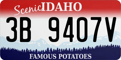 ID license plate 3B9407V