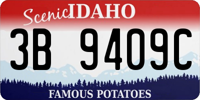 ID license plate 3B9409C