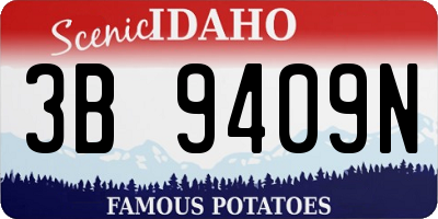 ID license plate 3B9409N