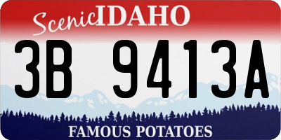 ID license plate 3B9413A