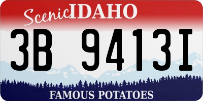ID license plate 3B9413I
