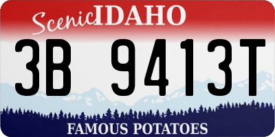 ID license plate 3B9413T