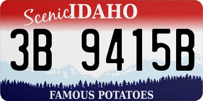 ID license plate 3B9415B