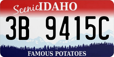 ID license plate 3B9415C