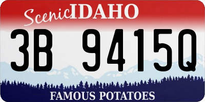 ID license plate 3B9415Q