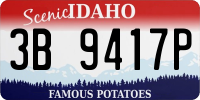 ID license plate 3B9417P