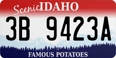 ID license plate 3B9423A