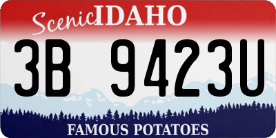 ID license plate 3B9423U