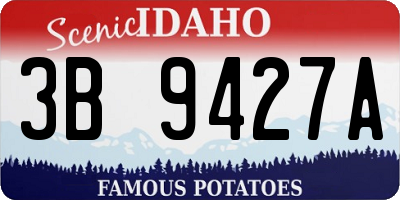 ID license plate 3B9427A