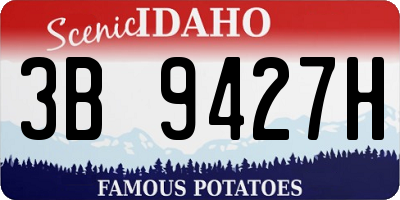ID license plate 3B9427H