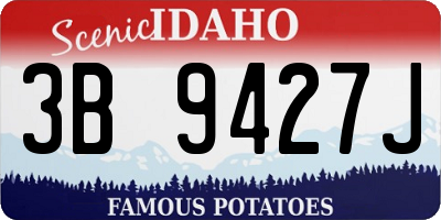 ID license plate 3B9427J