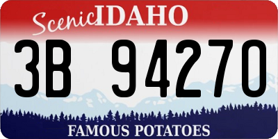 ID license plate 3B9427O