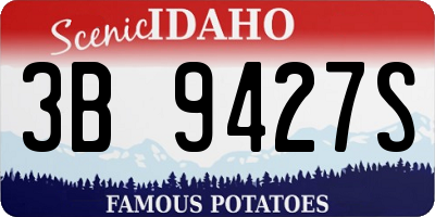 ID license plate 3B9427S