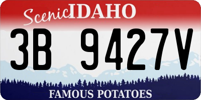 ID license plate 3B9427V
