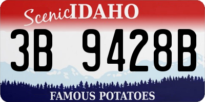ID license plate 3B9428B