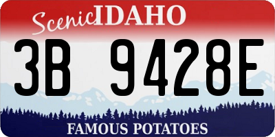 ID license plate 3B9428E