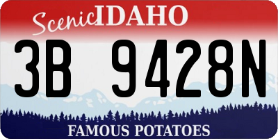 ID license plate 3B9428N