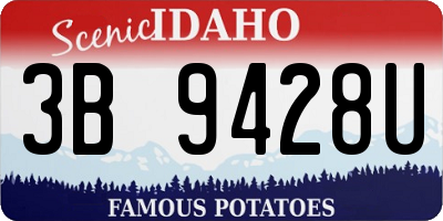 ID license plate 3B9428U