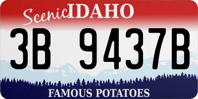ID license plate 3B9437B