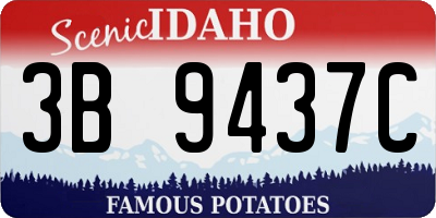 ID license plate 3B9437C