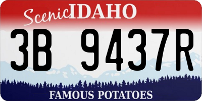 ID license plate 3B9437R