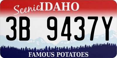ID license plate 3B9437Y