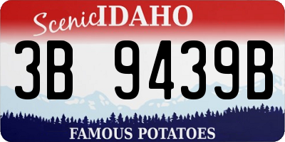 ID license plate 3B9439B