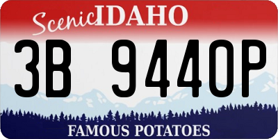 ID license plate 3B9440P