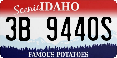 ID license plate 3B9440S