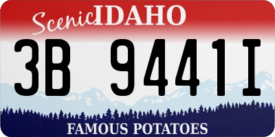 ID license plate 3B9441I