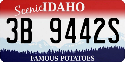 ID license plate 3B9442S
