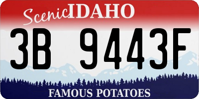 ID license plate 3B9443F