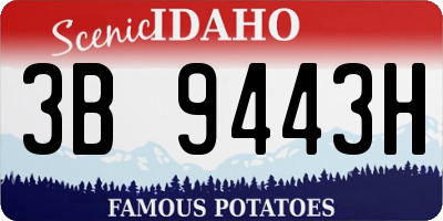 ID license plate 3B9443H