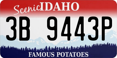 ID license plate 3B9443P