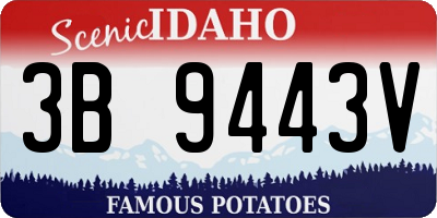 ID license plate 3B9443V